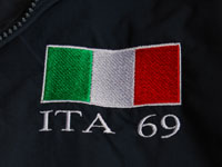 Ricamo bandierina Italia