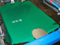 Stampa serigrafica in colore bianco