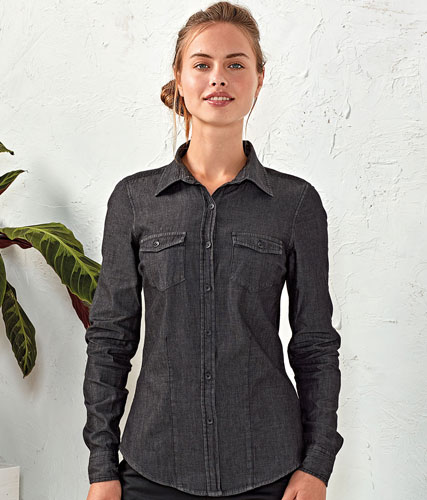 Camicia da donna in tessuto Jeans