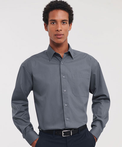 Camicia Russell Popeline manica lunga